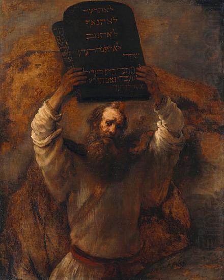 REMBRANDT Harmenszoon van Rijn Moses with the Ten Commandments china oil painting image